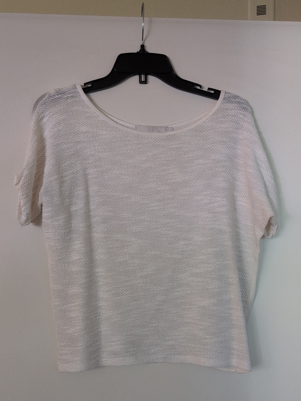 Women’s Short Sleeve Knit Top - White